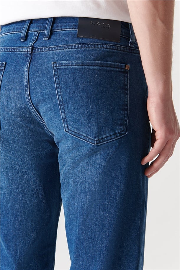 Koyu Mavi Slim Fit Jean Pantolon