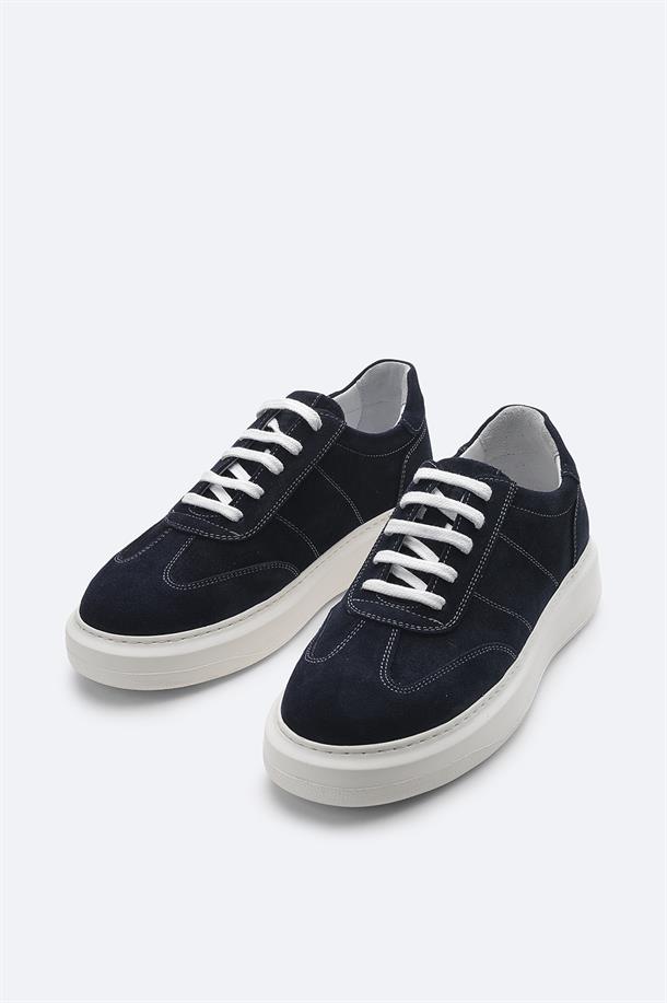 Navy Suede Casual Shoes