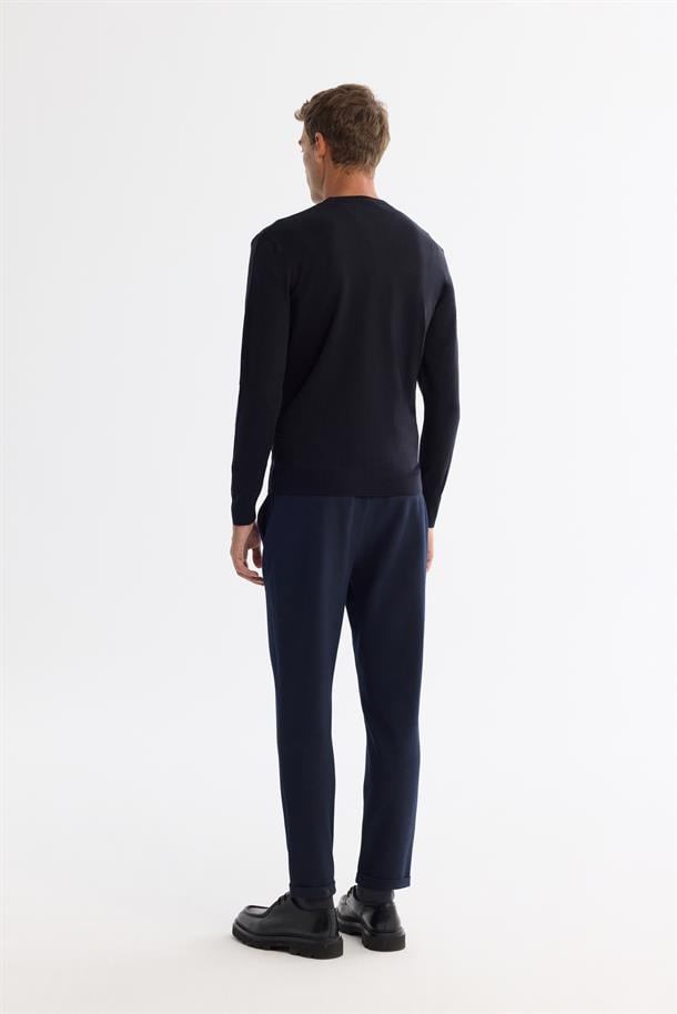 Navy Crew Neck Jumper