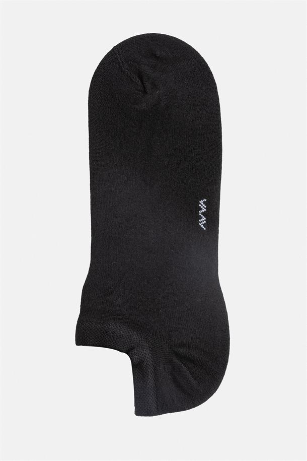 Lacivert Çizgili/Düz 2'li Patik Çorap