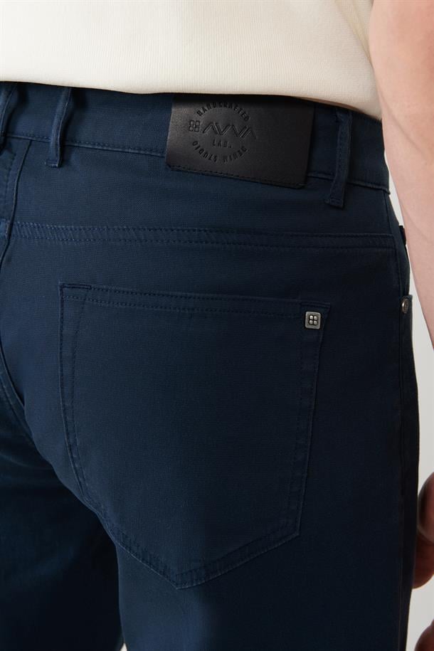 Lacivert Klasik Bel 5 Cep Pantolon