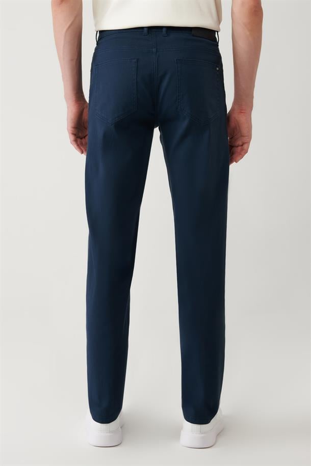 Lacivert Klasik Bel 5 Cep Pantolon