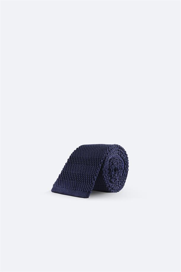 Navy Knit Tie