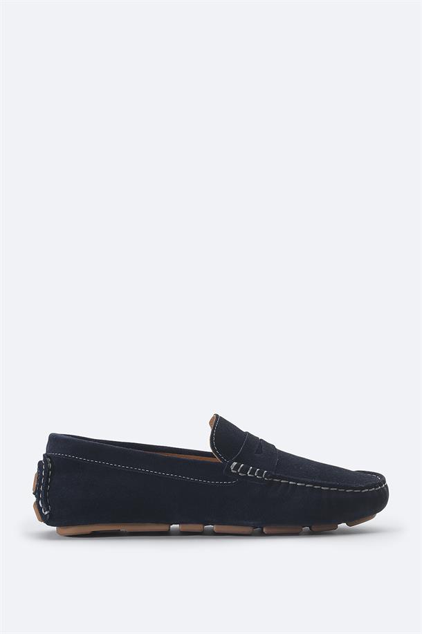 Navy Loafers