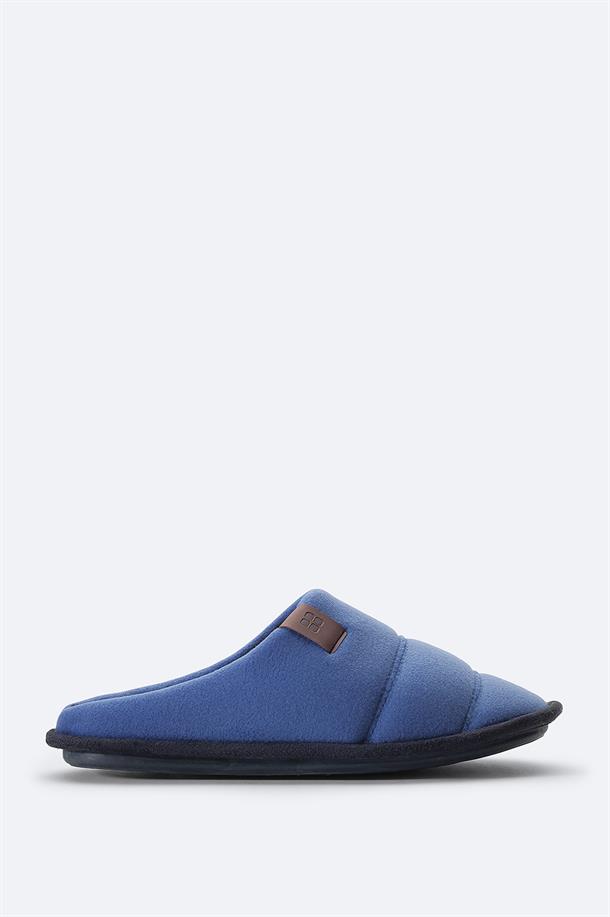 Blue Wool Slippers