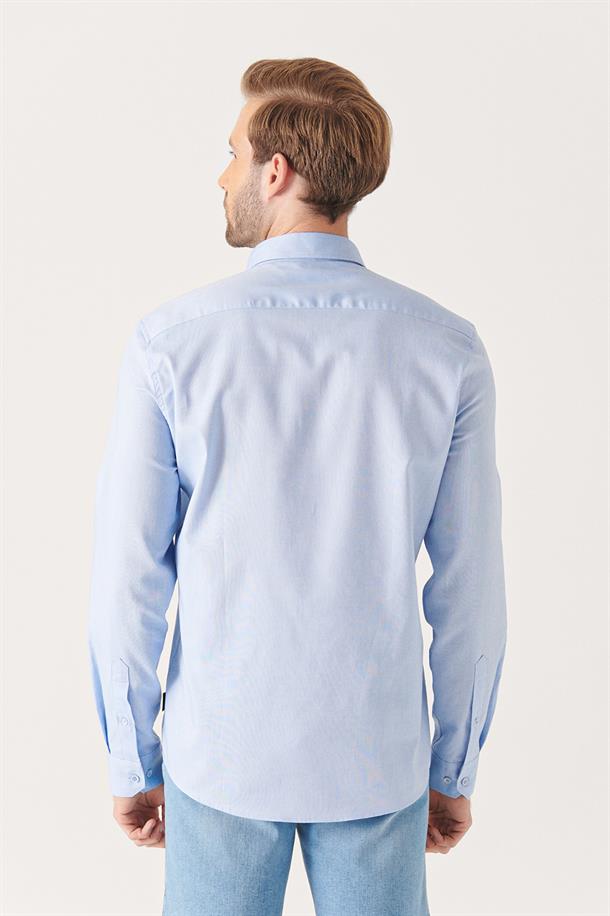Mavi Oxford %100 Pamuklu Regular Fit Gömlek