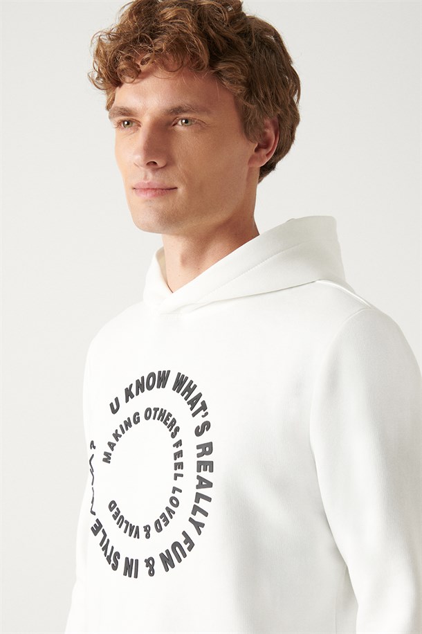 Reflektör Baskılı Sweatshirt