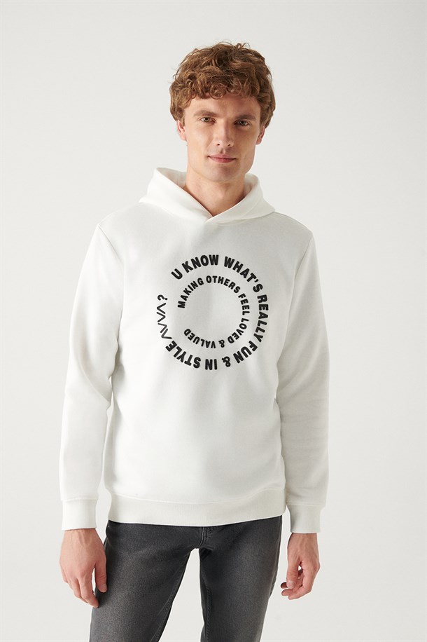 Reflektör Baskılı Sweatshirt