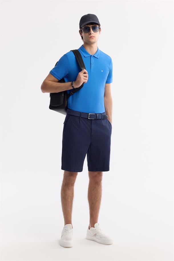 Saks %100 Pamuk Hızlı Kuruyan Kıvrılmayan Polo Yaka T-Shirt