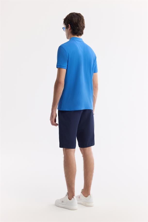 Saks %100 Pamuk Hızlı Kuruyan Kıvrılmayan Polo Yaka T-Shirt
