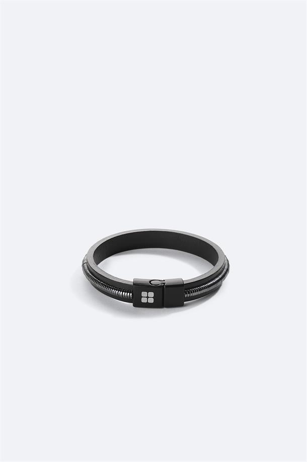 Black Leather Bracelet