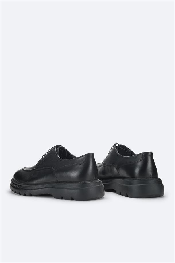 Black Leather Casual Shoes