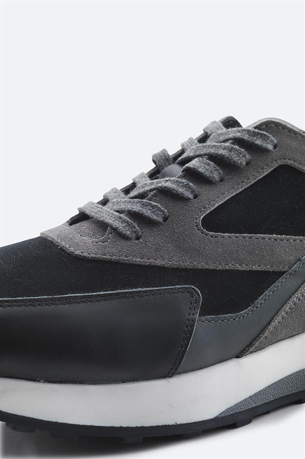 Black Leather Casual Shoes