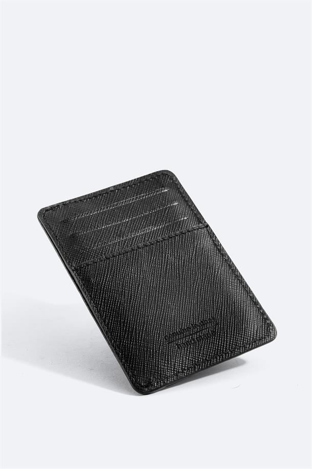 Black Leather Card Holder