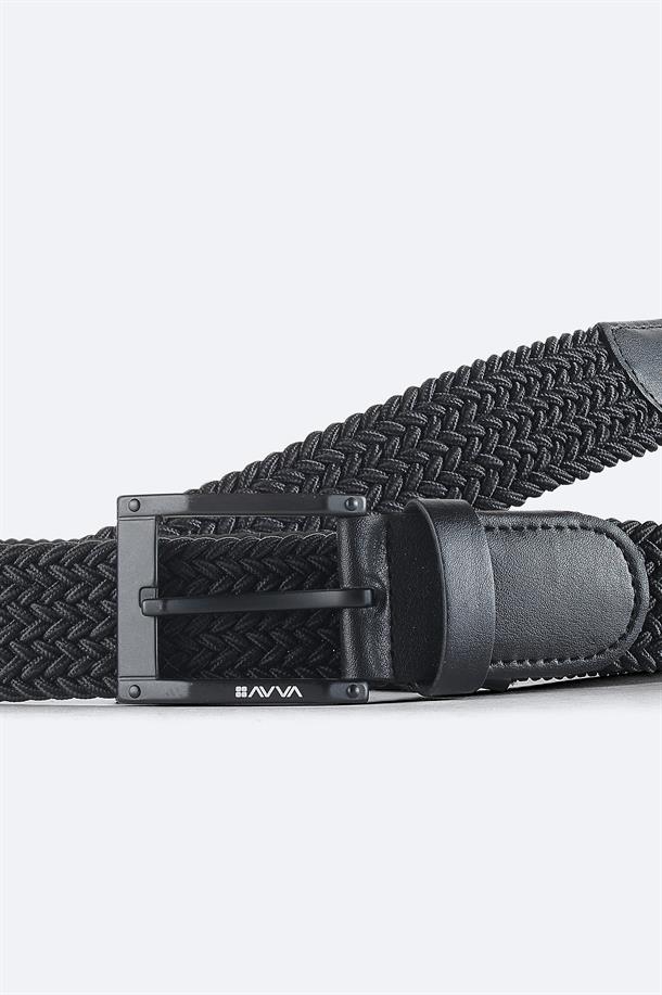 Black Braided Belt