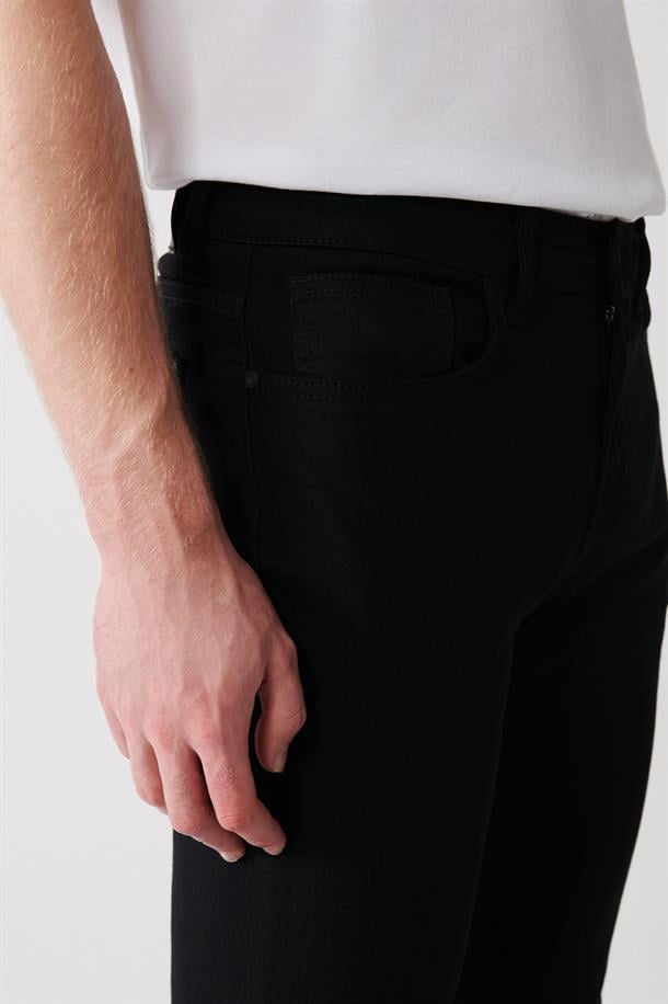 Siyah Basic 5 Cep Kanvas Pantolon