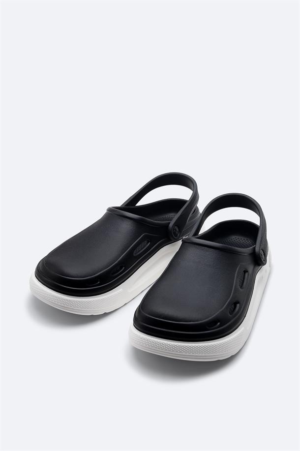 Black-White Eva Slides