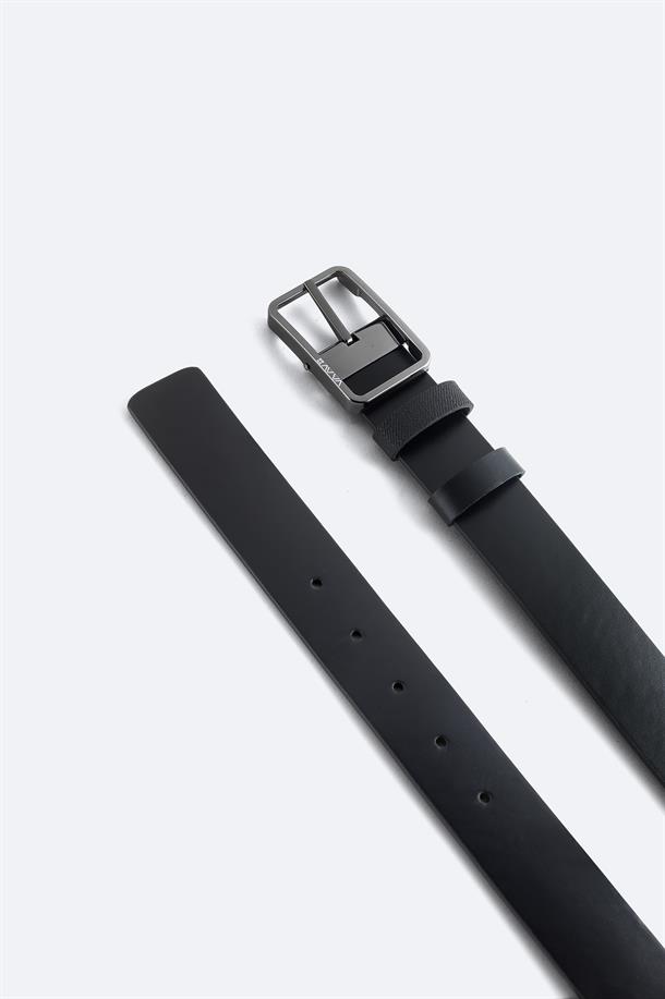 Black Double Sided Leather Belt