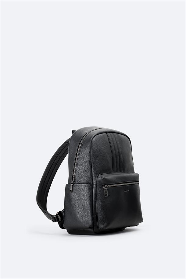 Black Leather Backpack