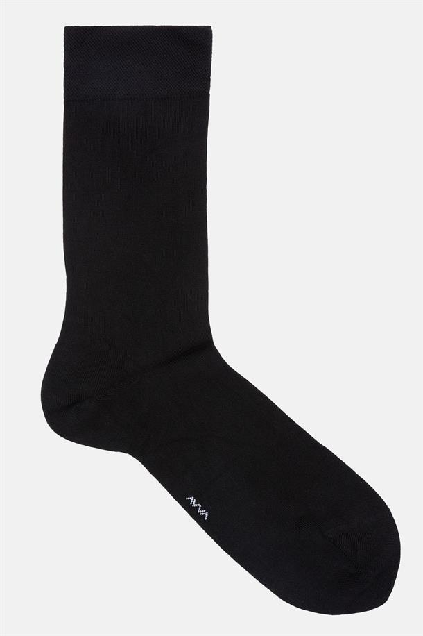 Siyah Desenli 2'li Soket Çorap