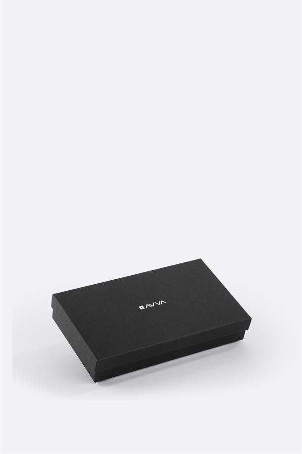 Black Leather Wallet with Gift Box