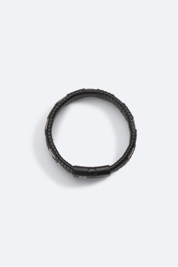 Black Leather Bracelet