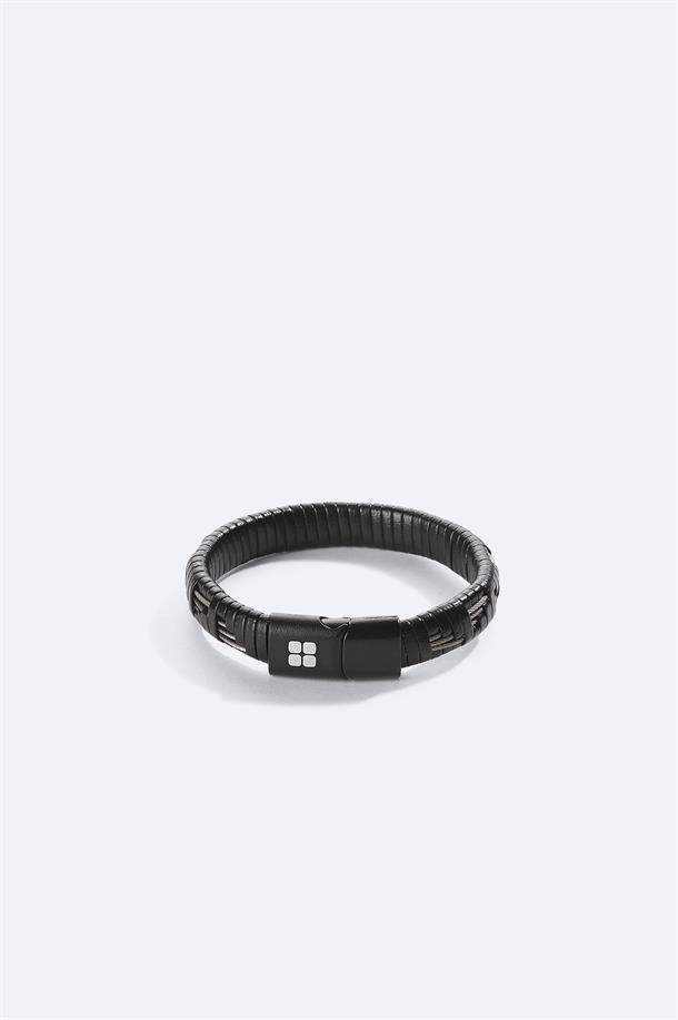 Black Leather Bracelet