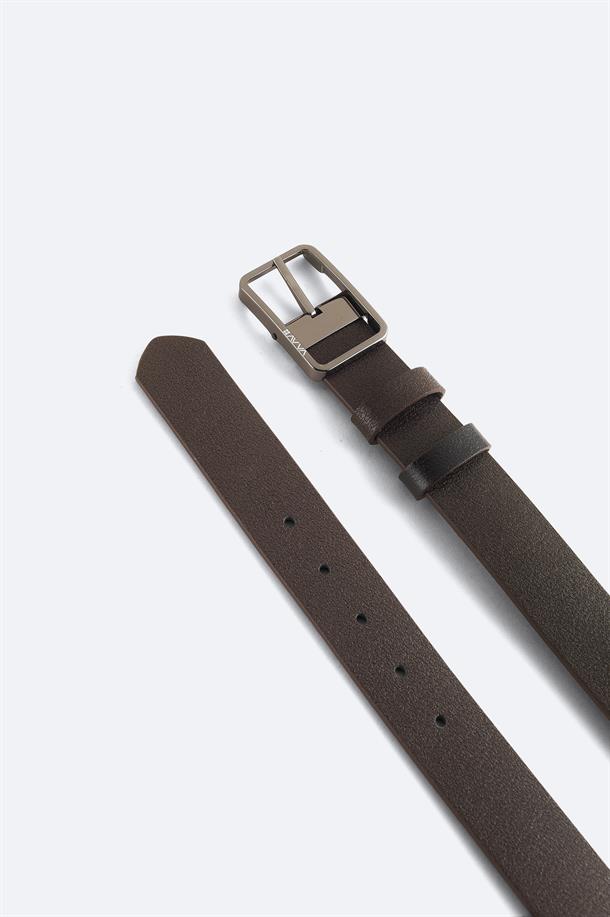 Black-Brown Leather Belt