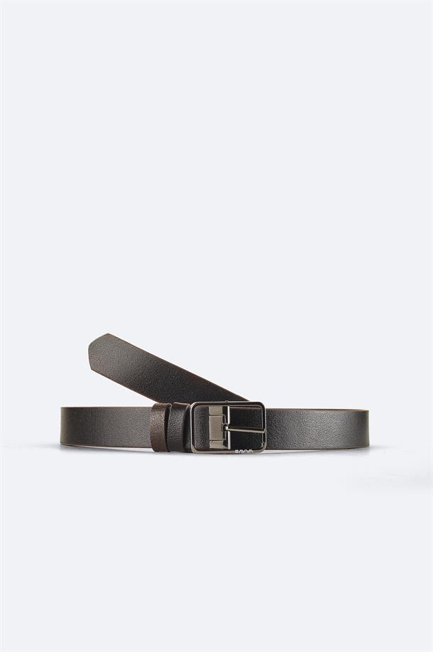 Black-Brown Leather Belt