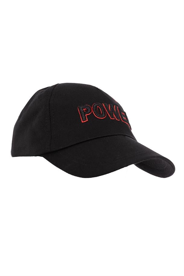 Siyah Nakışlı Spor Şapka