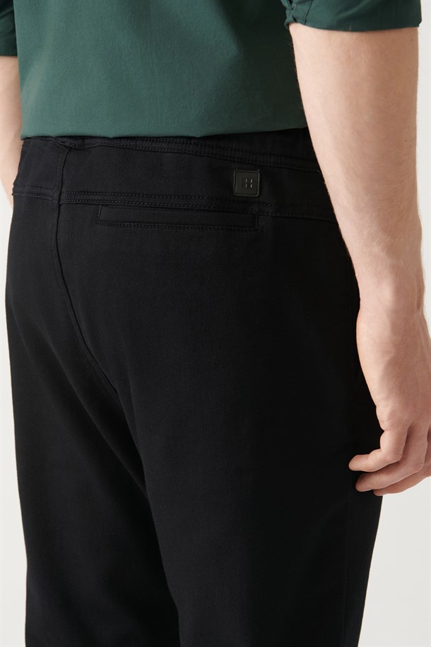 Siyah Örme Jogger Pantolon