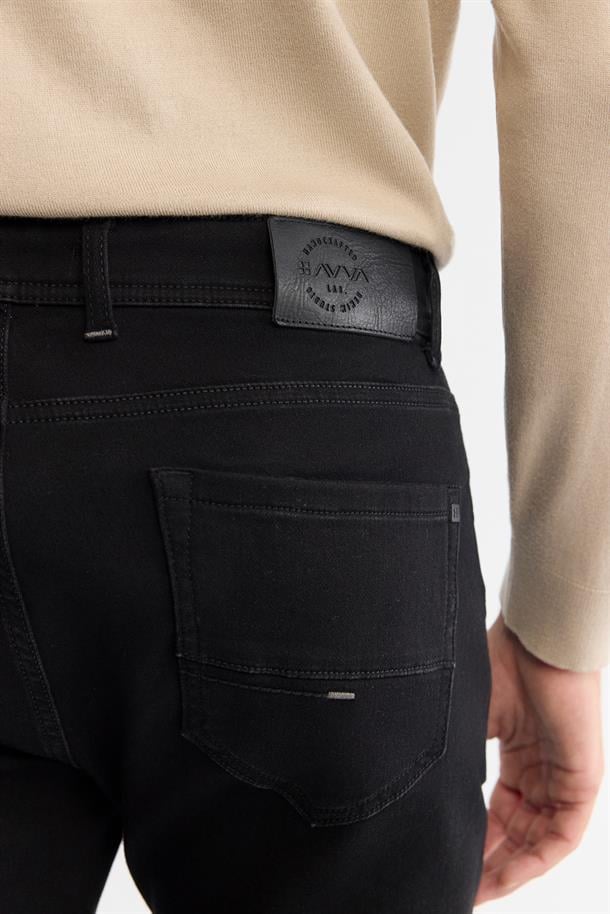 Siyah Rinse Yıkama Slim Fit Jean Pantonlon