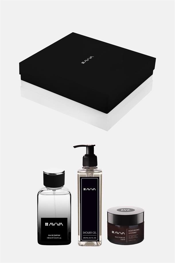 Siyah Shower Jel-Krem-Parfüm Seti