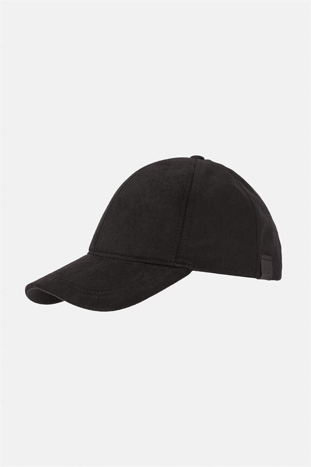 Siyah Süet Spor Şapka