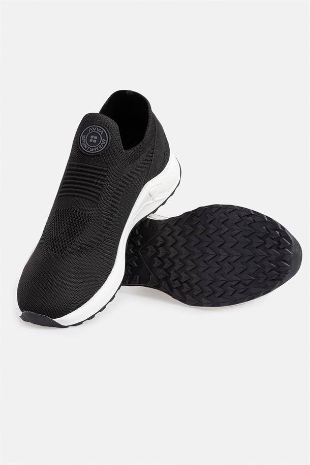 Siyah Triko Spor Ayakkabı