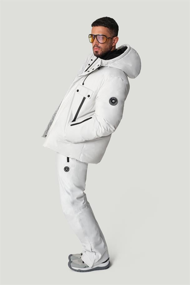Stone Hooded Goose Down Jacket