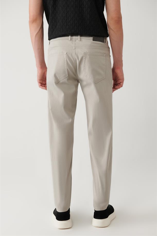 Taş Klasik Bel Armürlü Tensel Karışımlı 5 Cep Perge Slim Fit Pantolon
