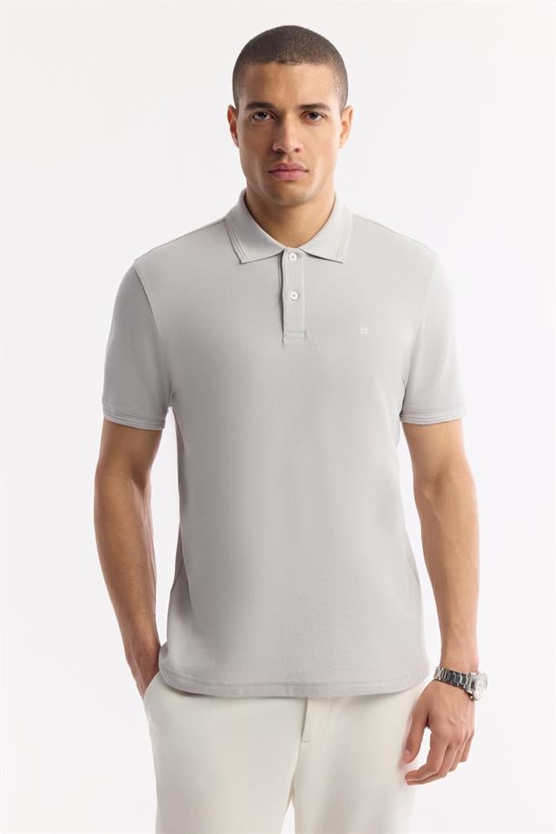 Taş Polo Yaka Kırılmaz Yaka, Serin Tutan, Hızlı Kuruyan Pamuklu T-Shirt