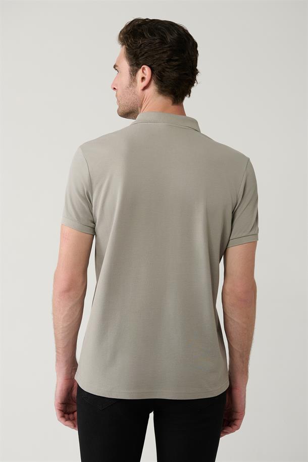 Taş Polo Yaka T-Shirt %100 Pamuk Serin Tutan Regular Fit 
