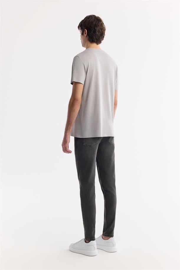Taş Soft Touch Bisiklet Yaka Düz Modal T-Shirt