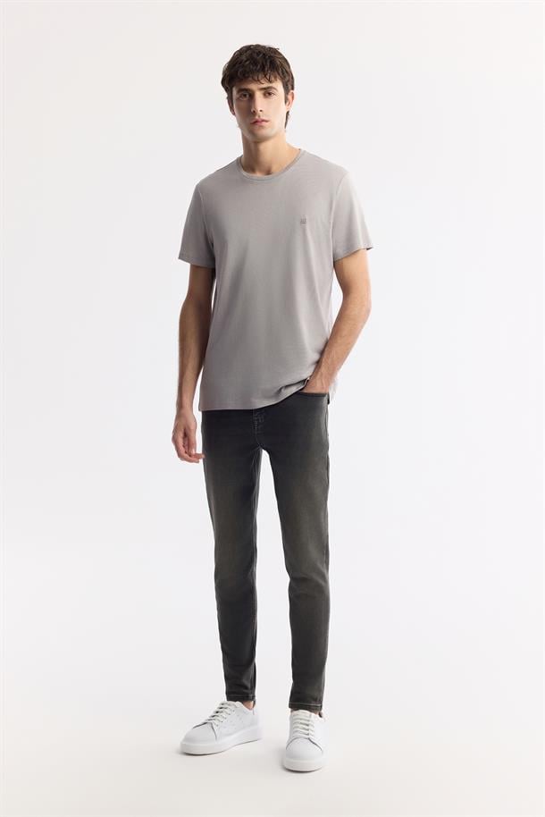 Taş Soft Touch Bisiklet Yaka Düz Modal T-Shirt