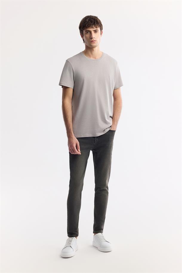 Taş Soft Touch Bisiklet Yaka Düz Modal T-Shirt