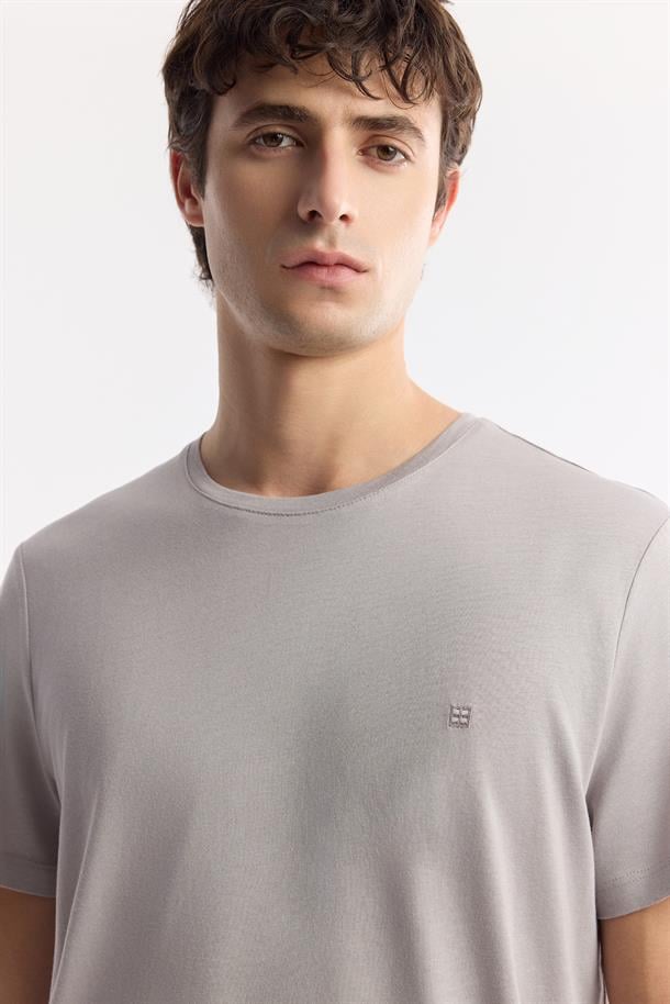 Taş Soft Touch Bisiklet Yaka Düz Modal T-Shirt