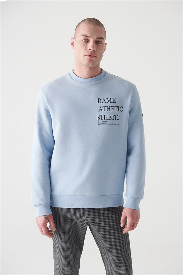 Baskılı Süs Dikiş Detaylı Sweatshirt