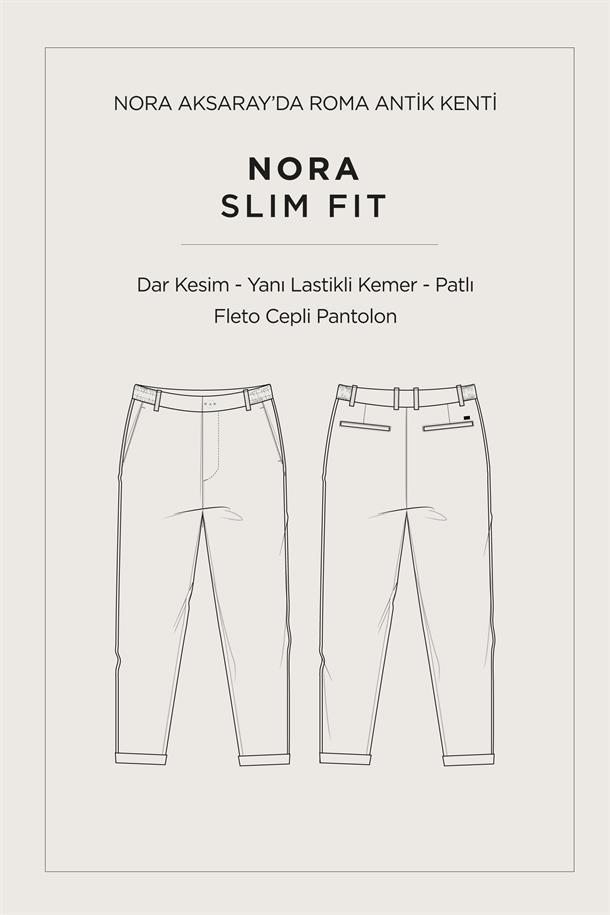 Beyaz Beli Lastikli Bi Stretch Chino Pantolon