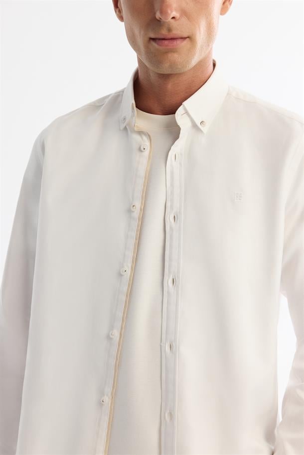 White Cotton Oxford Shirt