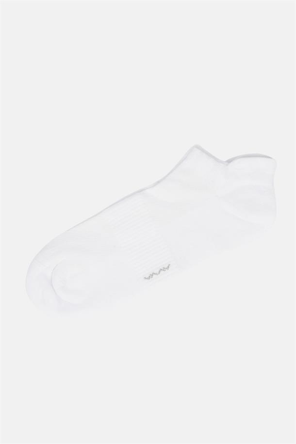 Beyaz Düz Sneaker Çorap