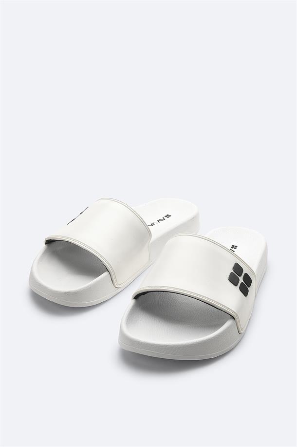 White Eva Slides