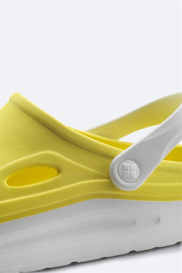 White-Yellow Eva Slides