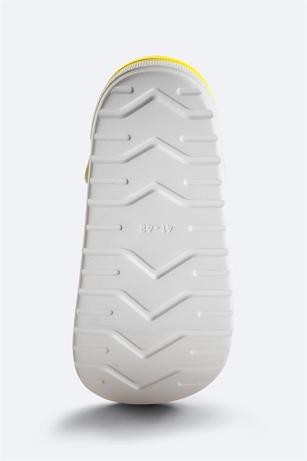 White-Yellow Eva Slides